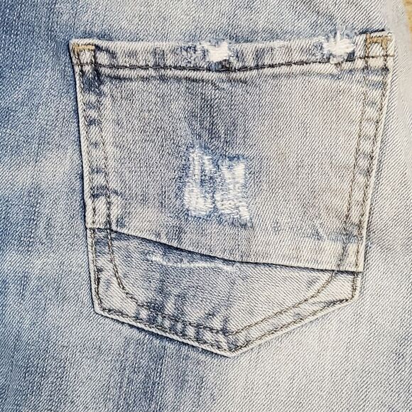 Zara Denim Rules by TRF Womens Sz 6 Denim Blue Jeans Distressed & Destoryed - Picture 4 of 11